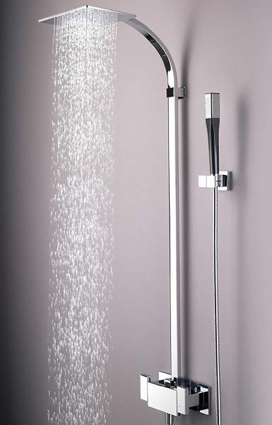 Damixa G-Type Modern Thermostatic Shower Set With Valve, Riser & Handset.