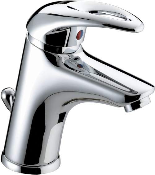 Bristan Java Eco-Click Mono Basin Mixer Tap With Pop Up Waste (Chrome).