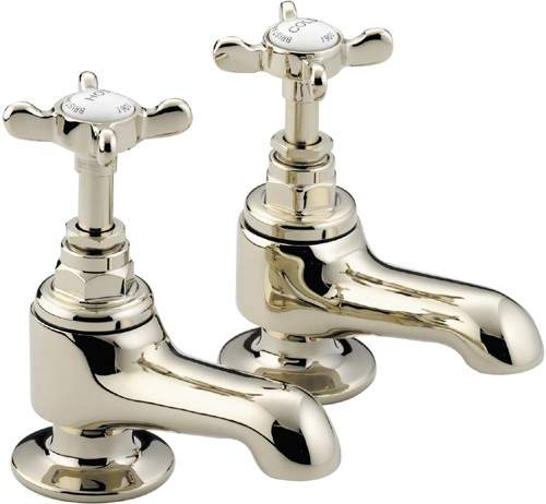 Bristan 1901 Bath Taps, Gold Plated.
