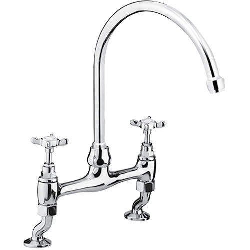 Bristan 1901 Bridge Sink Mixer Tap, Chrome Plated.