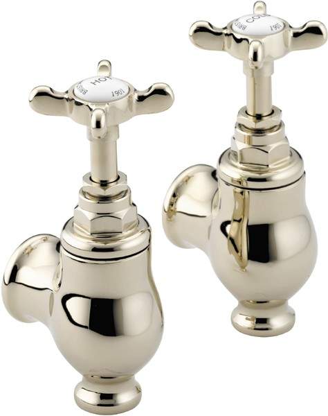 Bristan 1901 Globe Bath Taps, Gold Plated.