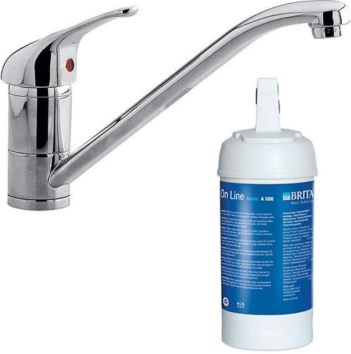 Kitchen BRITATAP01 Kitchen Tap With Brita On Line Active Filter Kit