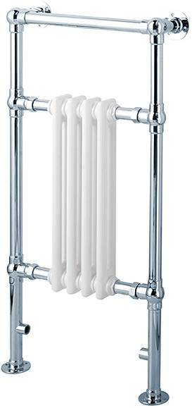 Hydra Albert traditional bathroom radiator and towel rail (chrome). 452x945mm.