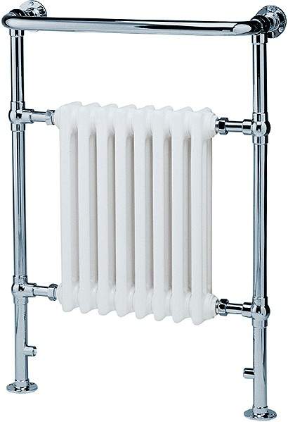 Hydra Victoria traditional bathroom radiator and towel rail (chrome). 632x945mm.