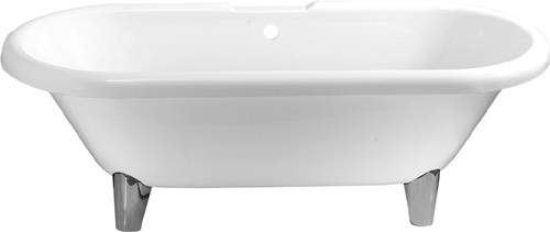 Matrix Baths Windsor double ended roll top bath with modern feet. 1700mm.