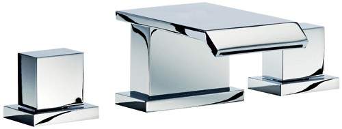 Mayfair Rio 3 Tap Hole Basin Mixer Tap With Click-Clack Waste (Chrome).