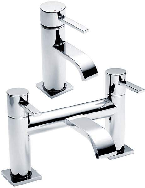 Premier Series W Basin & Bath Filler Tap Set (Chrome).