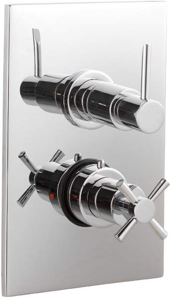 Ultra Pixie 3/4" Twin Concealed Thermostatic Shower Valve.