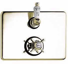Ultra Beaumont 3/4" Twin Thermostatic Shower Valve (Gold, Special Order)