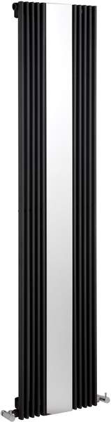 HR Designer Anthracite Keida radiator with mirror.  1800 x 420mm. 3591 BTU.