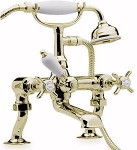 Ultra Beaumont Luxury 3/4" Cranked Bath Shower Mixer (Gold, Special Order)