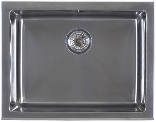 Belfast stainless steel 1.0 bowl kitchen sink technical image
