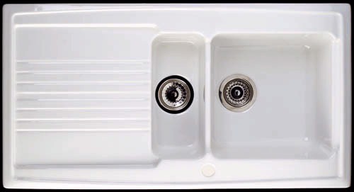 Equinox 1.5 bowl ceramic kitchen sink. technical image