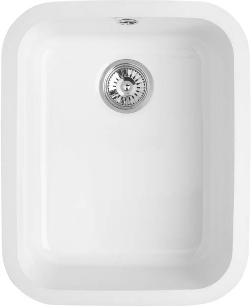 Lincoln undermount ceramic kitchen main-bowl. technical image