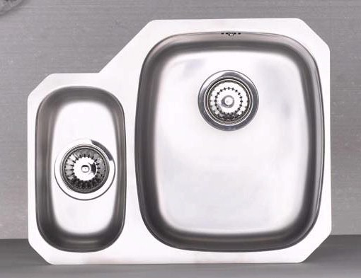 Opal S3 1.5 bowl left handed stainless steel kitchen sink. technical image