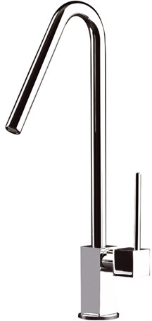 Rispetto single lever kitchen mixer tap in chrome. technical image