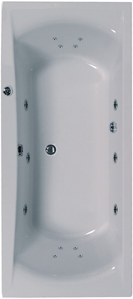 Aquamaxx Turbo Whirlpool Bath. 14 Jets. 1700x750mm. technical image