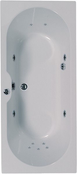 Double Ended Whirlpool Bath. 11 Jets. 1700x700mm. technical image