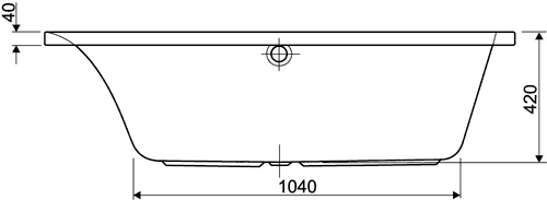 Corner Whirlpool Bath. 14 Jets. Left Handed. 1500x1000mm. technical image