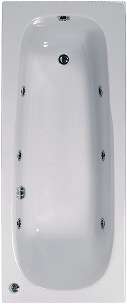 Aquamaxx Whirlpool Bath. 6 Jets. 1700x750mm. technical image