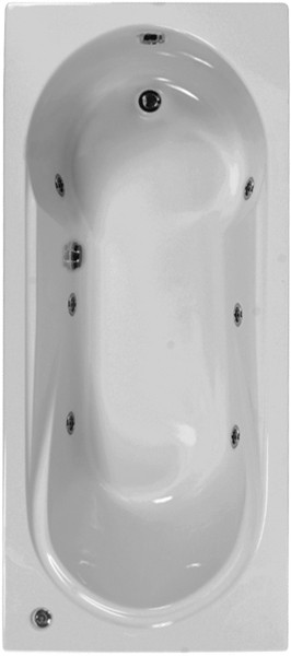 Whirlpool Bath. 6 Jets. 1800x800mm. technical image