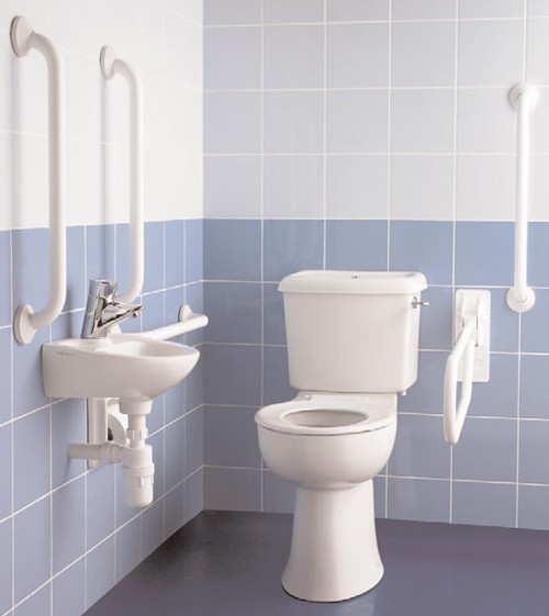Plus Pack, Close Coupled Set With White Grab Rails. technical image