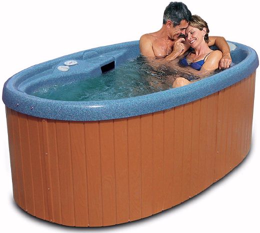Duo hot tub. 2 person + free steps & starter kit. technical image