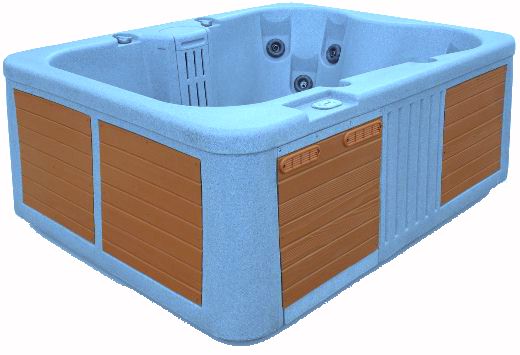 Matrix Deluxe hot tub. 4 person + free steps & starter kit (Sea Spray). technical image