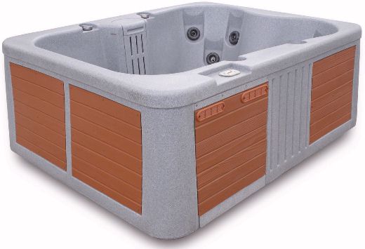 Matrix Deluxe hot tub. 4 person + free steps & starter kit (Onyx). technical image