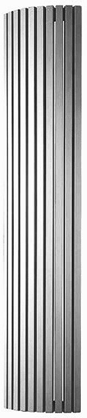 Carre 90 Corner Bathroom Radiator (Aluminium). 298x1800mm. technical image
