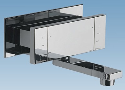 Wall Mounted Bath Filler Tap (Chrome). technical image