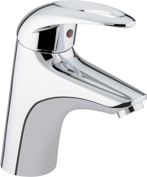 One Tap Hole Bath Filler Tap (Chrome). technical image