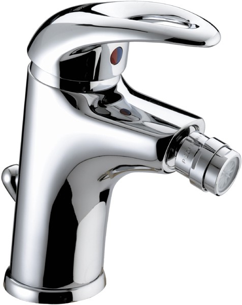 Mono Bidet Mixer Tap With Pop Up Waste (Chrome). technical image