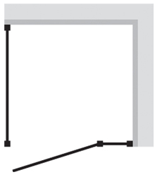 800mm Square Shower Enclosure With Hinged Door (Silver). technical image