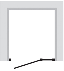 1200mm Hinged Shower Door (Silver). technical image