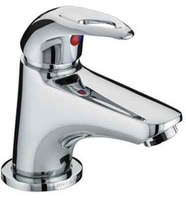 Miniature Mono Basin Mixer Tap With Pop Up Waste (Chrome). technical image