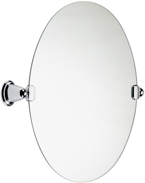 Mirror With Brackets. 460 x 495mm (Chrome). technical image