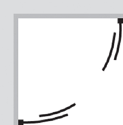 800mm Quadrant Shower Enclosure With Sliding Doors (Silver). technical image