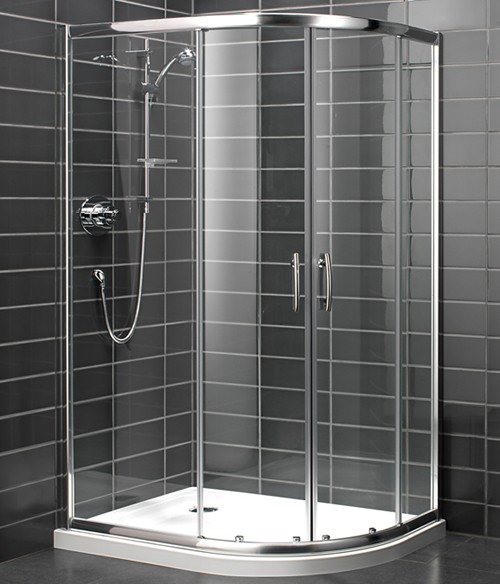 Right Hand Offset Quadrant Shower Enclosure. 1200x900mm. technical image
