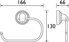 Toilet Roll Holder (Chrome). technical image