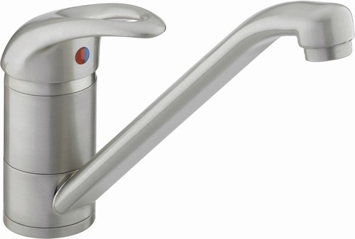 Monobloc Sink Mixer Tap (Stainless Steel). technical image
