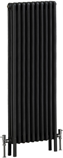 Nero 3 Column Bathroom Radiator (Gun Metal). 490x1500mm. technical image