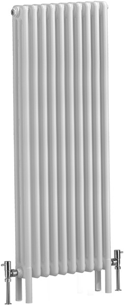 Nero 3 Column Bathroom Radiator (White). 490x1500mm. technical image