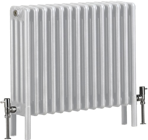 Nero 4 Column Bathroom Radiator (White). 670x600mm. technical image