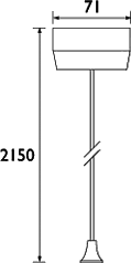 Negative Head Shower Pull Switch. technical image