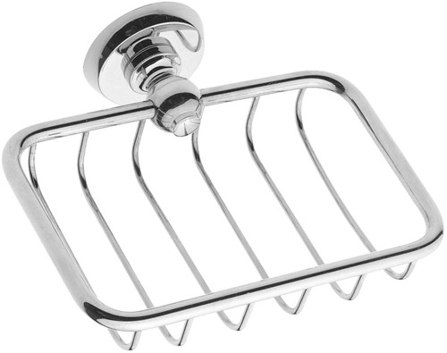 Wire Soap Basket, Chrome Plated. technical image