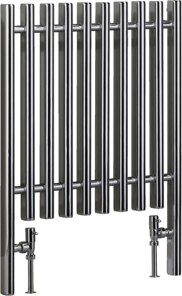 Ovali Bathroom Radiator (Chrome). 600x800mm. technical image