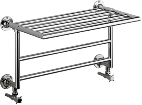 Quirinius Bathroom Towel Radiator (Chrome). 686x381x381mm. technical image