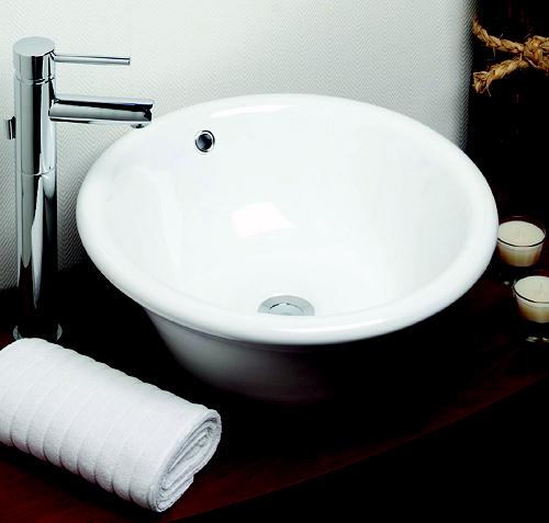 Large Free-Standing Bowl with no tap holes. 465x465x180mm technical image