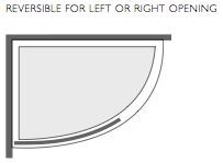 Coral silver bow bath screen. technical image